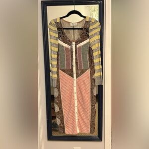 BYRON LARS BEAUTY MARK Multi Color, Multi Media Embroidered Dress Size 2